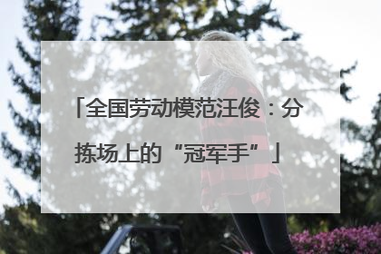 全国劳动模范汪俊：分拣场上的“冠军手”